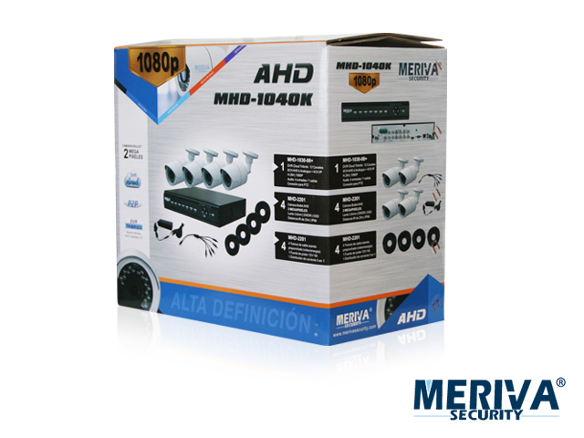 KIT 1080P MHD-1040K DVR 8CH MHD-1030-08+ 4 CAM MHD-2201+CBLS