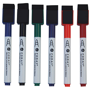 MARCADOR PARA PIZARRON CON BORRADOR VARIOS COLORES AH721 56572 PK DE 6 MARCADORES