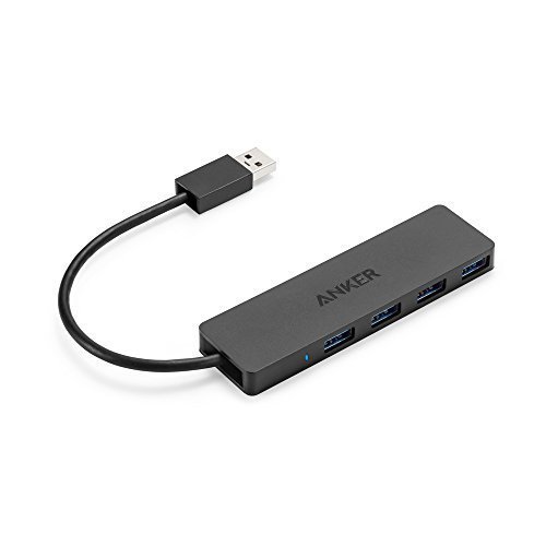 Anker 4-Port USB 3.0 Ultra-Slim Portable Data Hub with 12W Power Adapter for Macbook, Mac Pro / mini, iMac, XPS, Surface Pro, Notebook PCs