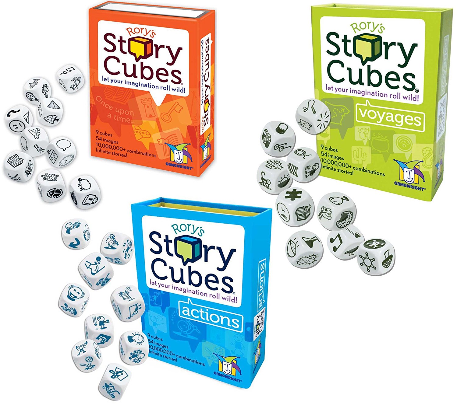 JUEGO COMPLETO DE CUENTOS RORY STORY CUBE COMPLETE ACTION VOGAYER