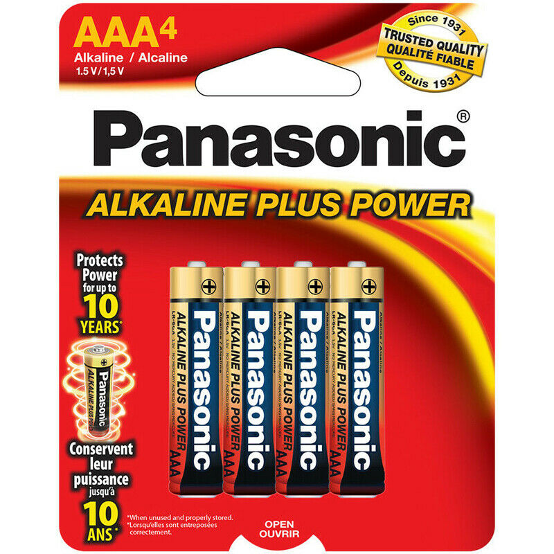 Panasonic AAA 4 Pack Power Plus All Purpose Alkaline Batteries