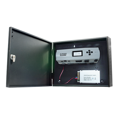 Panel de control de acceso IP para 2 puertas, integración total de biometría, incluye fuente de 12 Vdc / 5A