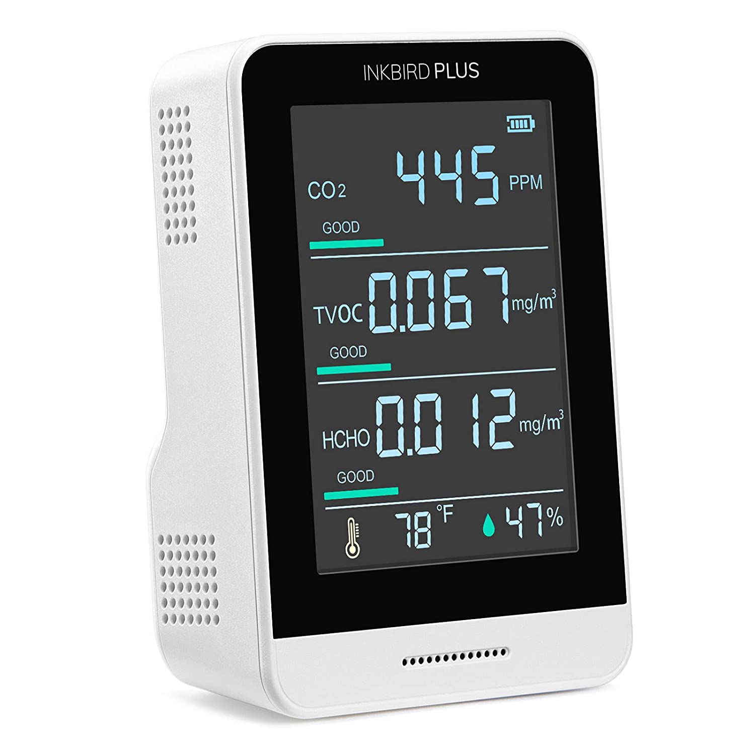 INKBIRDPLUS Monitor de calidad del aire medidor de CO2 interior AQM-001