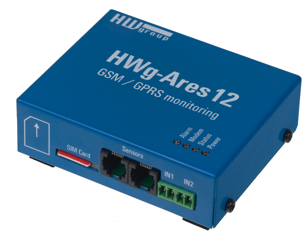 HWG-ARES12 GSM THERMOMETRO GPRS MONITOREO ALIMENTACION DE RESPALDO
