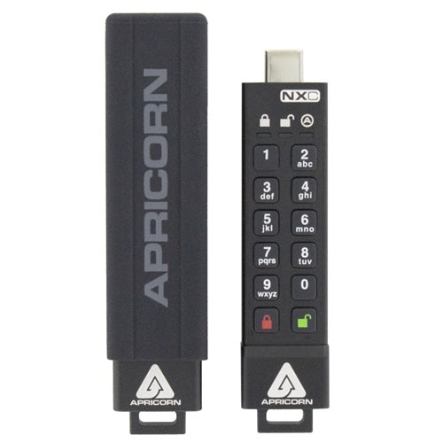 Apricorn Aegis Secure Key 3 NX 128 GB 256 bits cifrado FIPS 140-2 nivel 3 validado Secure USB 3.0 Flash Drive, ASK3-NX-128 GB, negro