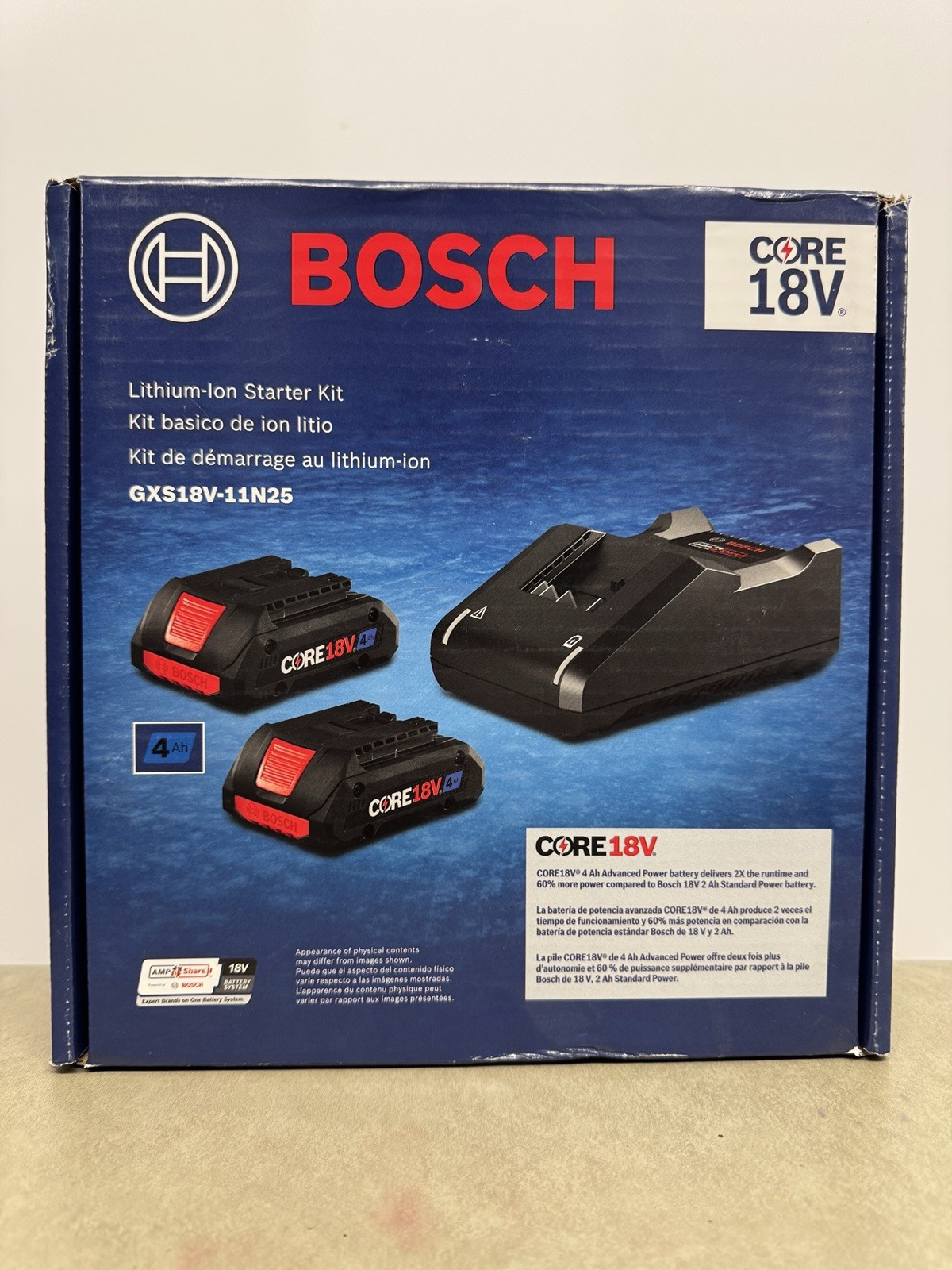 KIT | DE INICIO | BOSCH | CORE18V DE 18 V (2 BATERÍAS DE 4,0 AH + CARGADOR GXS18V-11N25