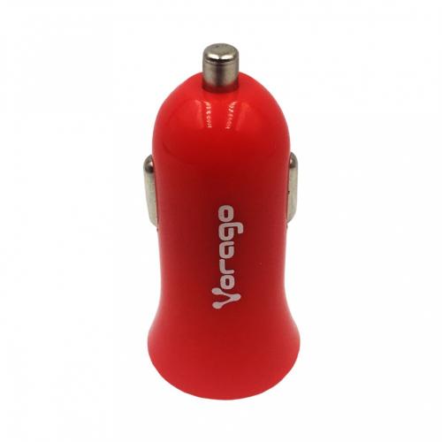 CARGADOR PARA AUTO VORAGO 1 PUERTO USB ROJO BLISTER AU-101-RD