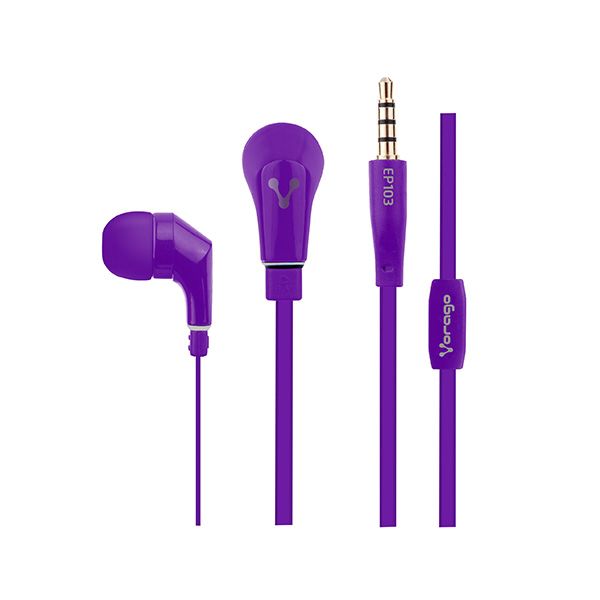 AUDIFONOS VORAGO EP-103 MORADO 3.5MM