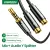 UGREEN- AV141- Cable divisor de Audio para ordenador, divisor de Audio de 3,5mm, 3,5mm, 1 macho a 2 hembra, micrófono Y Cable auxiliar, divisor de auriculares, Cable de PVC