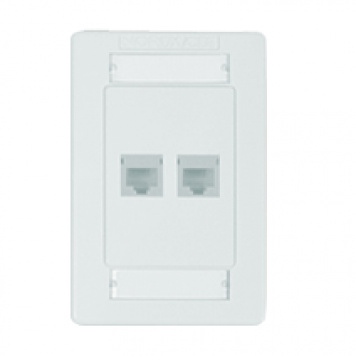 INTERFACE PLATE, FLUSH, 2-PORT, BLANCO