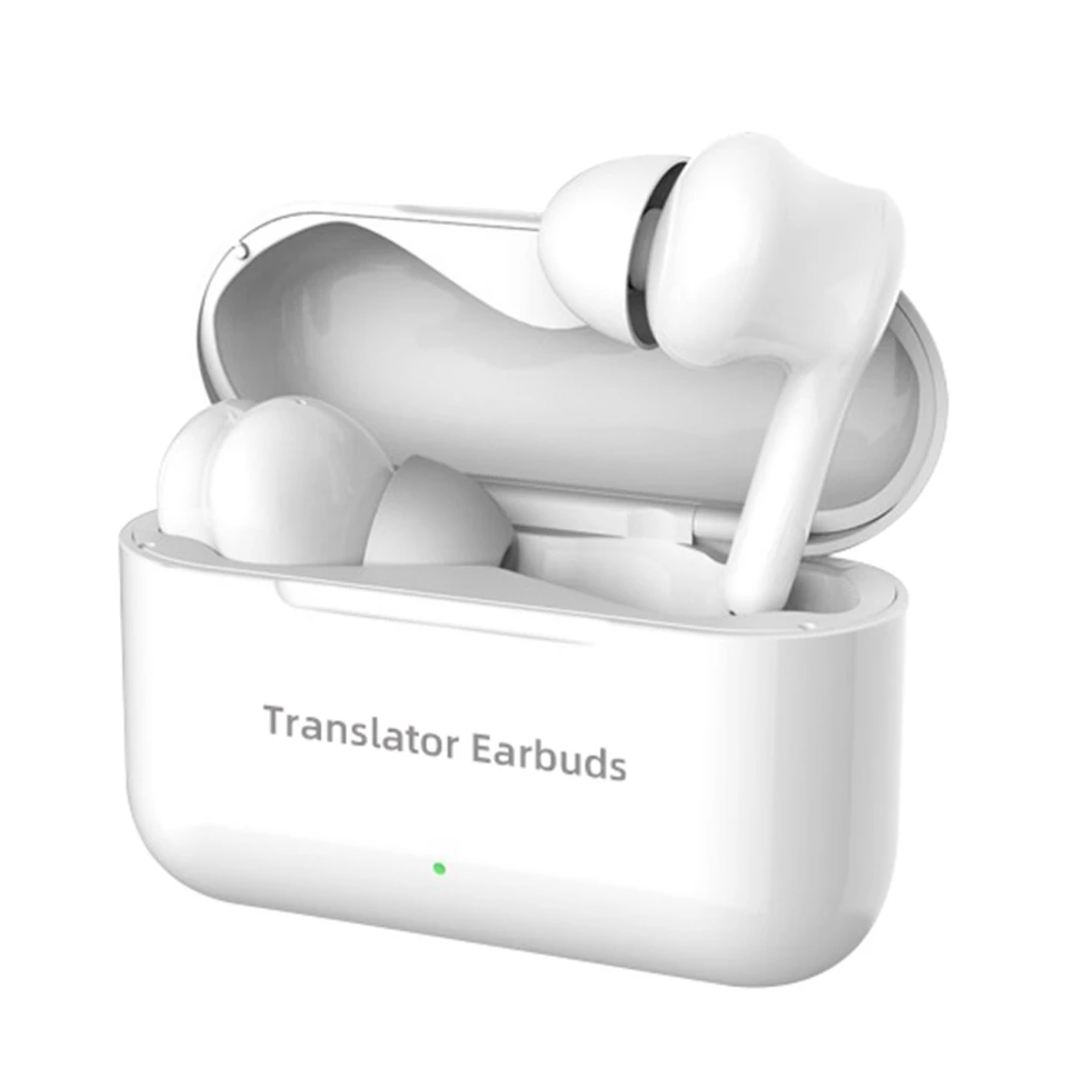 Auriculares inalámbricos BT Auriculares Traductor Auriculares con micrófono Estuche de carga Soporte Abanopi Auriculares inalámbricos