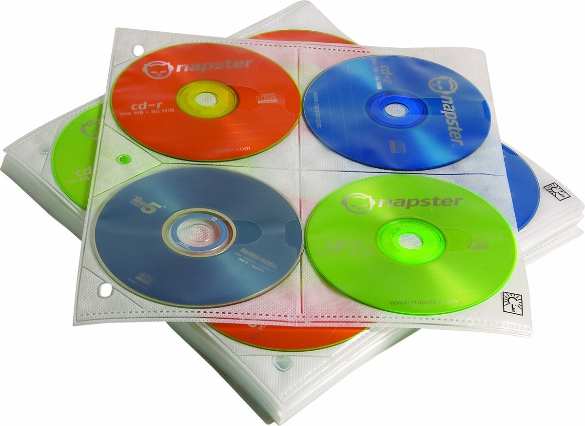 Case Logic CDP-200 CD de capacidad ProSleeve Pages (Blancos). Paq. de 25 piezas y c/u con capacidad para 8 cd´s (4 de cada lado)