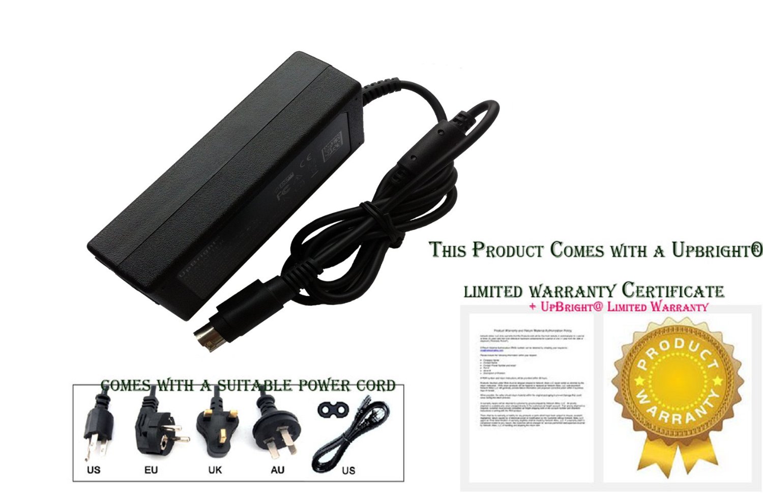 UpBright® NEW AC / DC Adapter For BIXOLON SRP-350plusII SRP-350 Plus II 2 SRP-350plusC SRP-350plus C SRP-350plusII COSG/USA SRP-350plusIICOSG/USA Samsung Thermal Receipt Printer DC Power Supply Cord Cable PS Charger Input: 100 - 240 VAC 50/60Hz Worldwide Voltage Use Mains PSU