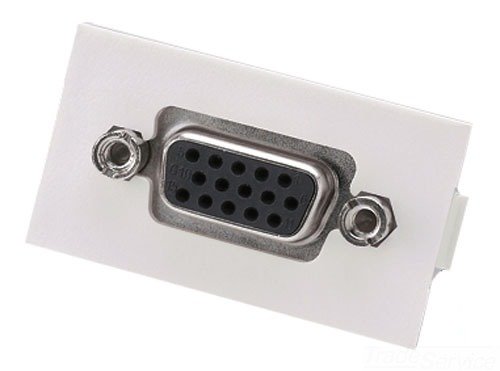 Panduit CHD15HDCEIY High-Density 1/3 Insert with 15-Pin Female to Female Coupler, Electric Ivory