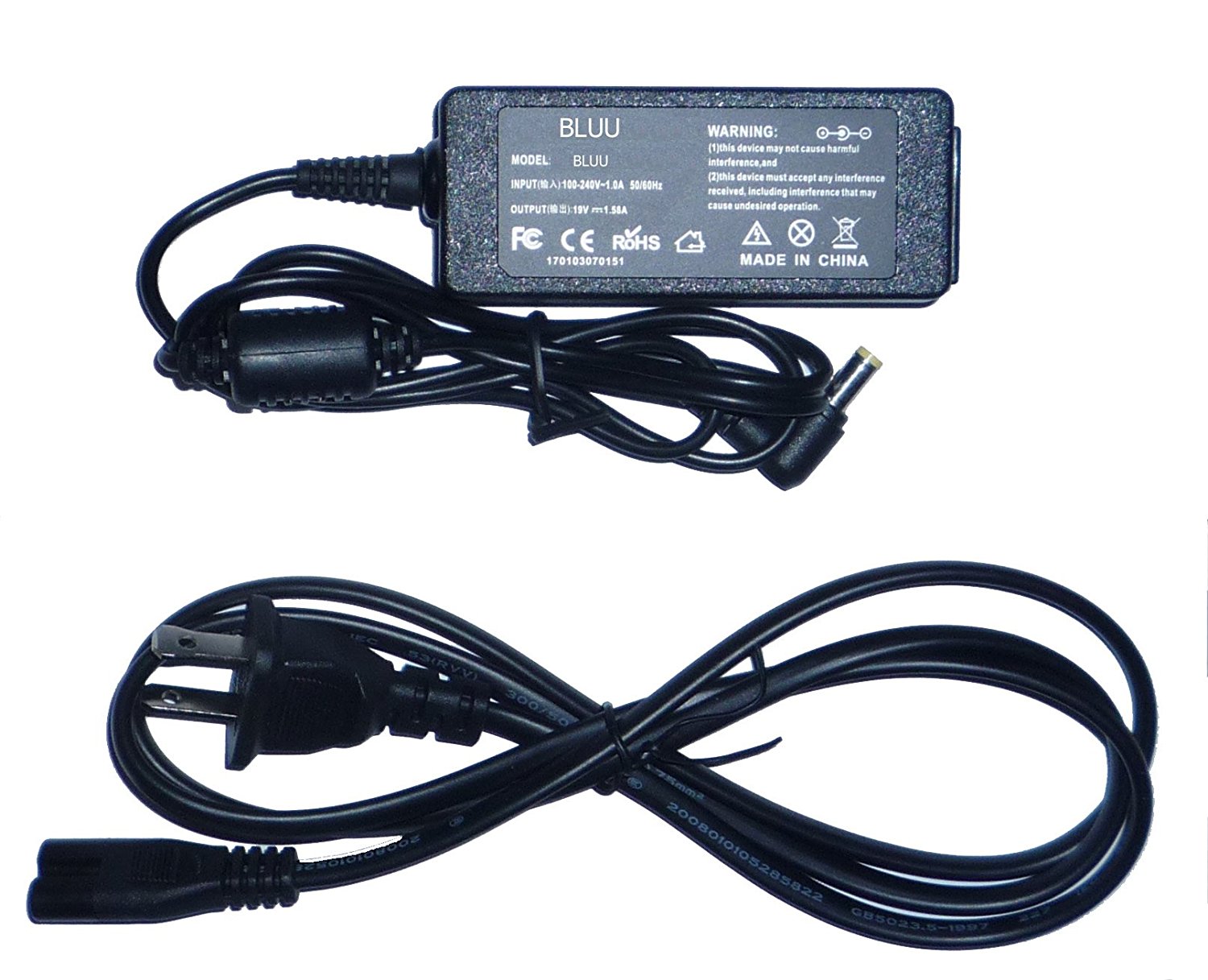 CHARGER ADAPTER FOR ACER ASPIRE ONE MINI NOTEBOOK 19V  1.58A 722-0022 722-0369 722-0418 722-0473 722-0611 722-0652 722-0667 722-0828