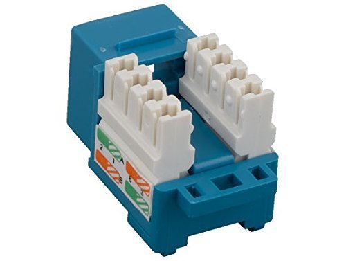 PUNCH-DOWN KEYSTONE CAT6 RJ45  (25-PACK) IN BLUE