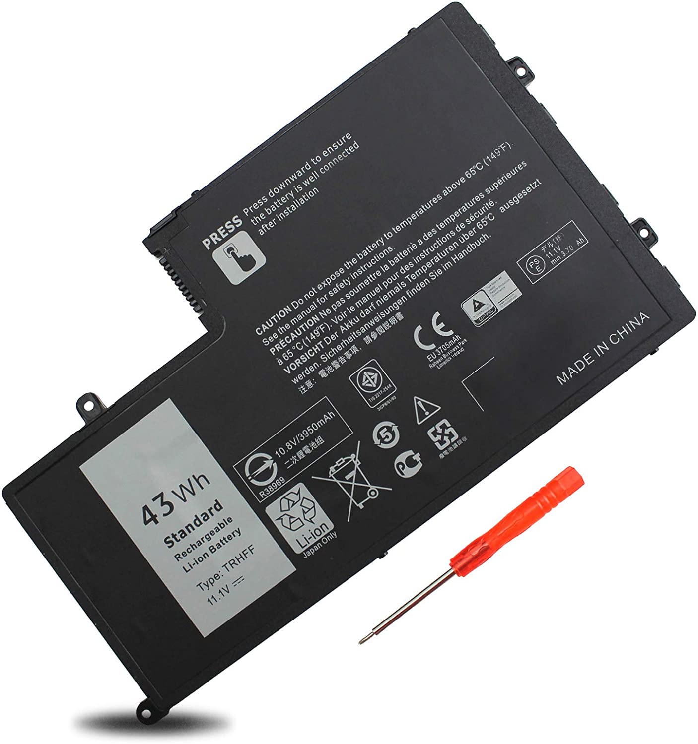 LXHY TRHFF 11.1V 43Wh 7600mAh Laptop Battery Compatible with Dell Inspiron 5447 5448 15-5548 14-5447 14-5448 15-5542 N5447 N5547 Latitude 3450 3550 15 3550 Replacement P39F 1V2F6 01v2f6 0PD19
