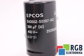 B43502-S0397-M2 390UF 400VDC CAPACITOR EPCOS USED