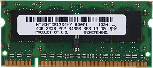 Bassulouda 4 GB DDR2 Ram 800 MHz PC2 6400 SODIMM 2RX8 200 pines para memoria AMD Laptop