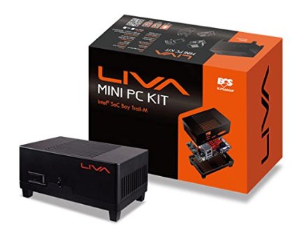 ECS PC LIVA BAT-MINI, (Intel Celeron N2807 1.58GHz On Board) 2GB DDR3L Memory eMMC Storage 64GB, WiFi/Bluetooth Combo Card Antenna, Power Adapter, LIVA Case, Manual & Driver DVD, No SO