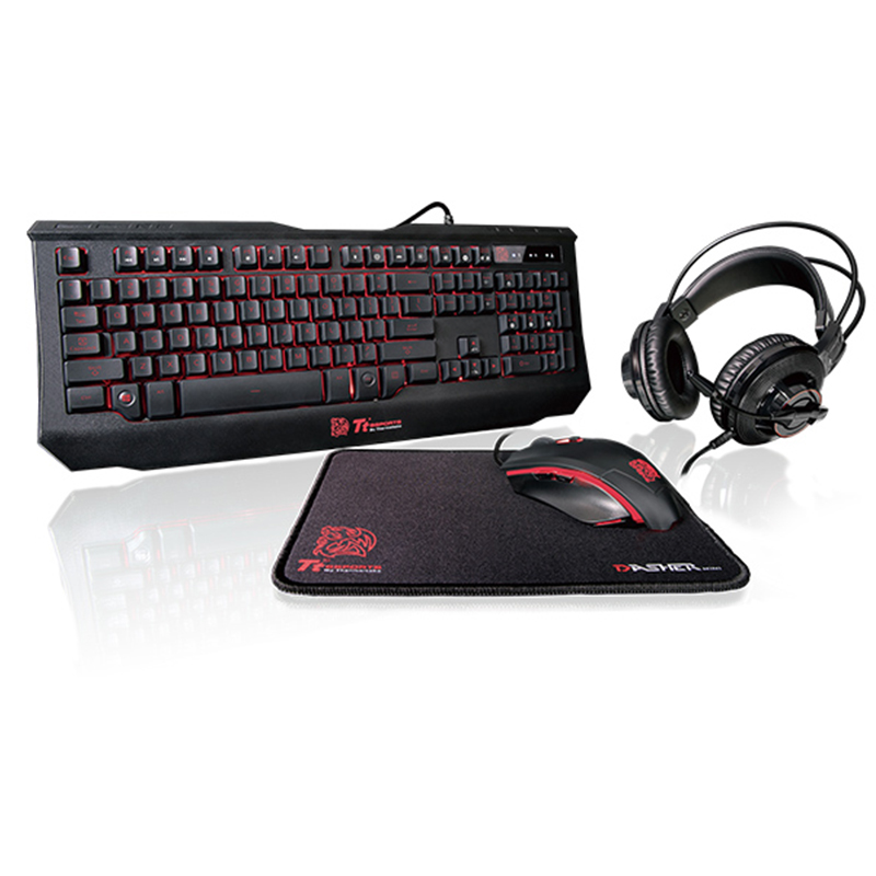 THE BD KB-GCK-PLBLSP-01KNUCKER 4 IN 1 GAMING KIT  TECLADO, MOUSE. MOUSEPAD, DIADEMA