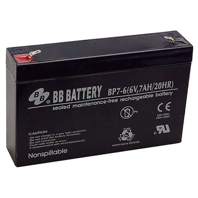 6 V Ácido de plomo sellado (SLA, VRLA) Baterías recargables (secundaria) 7Ah BP7-6-T1