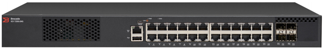 Brocade ICX 7250-24G 24-Port 10/100/1000 Mbps RJ-45 Switch with Four 1 GbE Uplink Ports