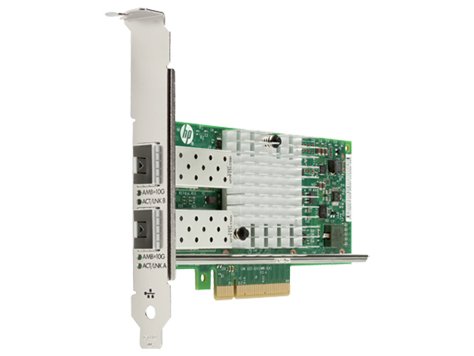 Adaptador de puerto dual HP Intel X520 10GbE - PCI Express x8 - Twinaxial, fibra óptica - perfil bajo