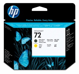 CABEZAL DE IMPRESION HP 72 NEGRO MATE/AMARILLO C9384A