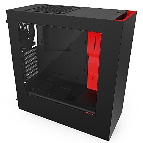 NZXT S340 MID TOWER CASE CA - S340MB-GR - NEGRO/ROJO MATE