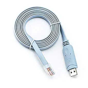 Cable de consola compatible con Cisco, 6.0 ft FTDI USB a cable de consola RJ45
