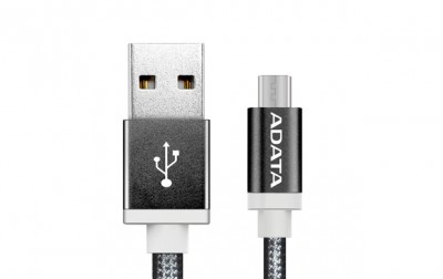 Cable Micro USB ADATA , 1 m, USB A, Micro-USB B, Macho/Macho, Negro Reversible