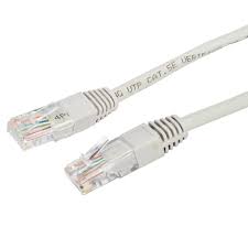 Cable ponchado UTP Cat 5e de 1,80M, gris CAUTP180