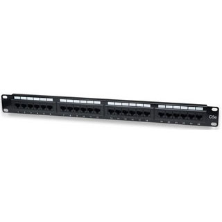 PANEL DE PARCHEO 24 PUERTOS CAT5E, UTP 1U P/RACK 19\" INTELLINET 513555