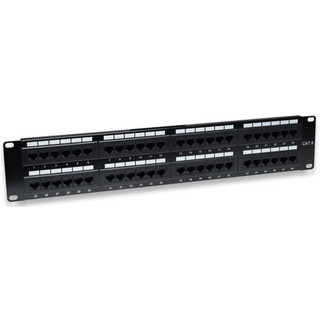 PANEL DE PARCHEO 48 PUERTOS CAT6, UTP 2U P/RACK 19" INTELLINET 560283