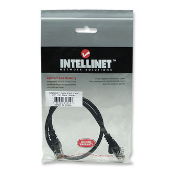 CABLE PATCH CAT 5E, UTP 1.5F (0.45M) INTELLINET COLOR NEGRO 318143