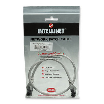 CABLE PATCH CAT 6, UTP 1.5F (0.5MTS) INTELLINET COLOR GRIS 340427