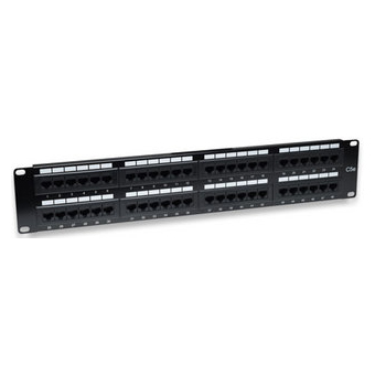 PANEL DE PARCHEO 48 PUERTOS CAT5E, UTP 2U P/RACK 19\" INTELLINET 513579