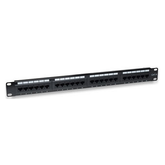 PANEL DE PARCHEO 24 PUERTOS CAT6, UTP 1U P/RACK 19" INTELLINET 520959