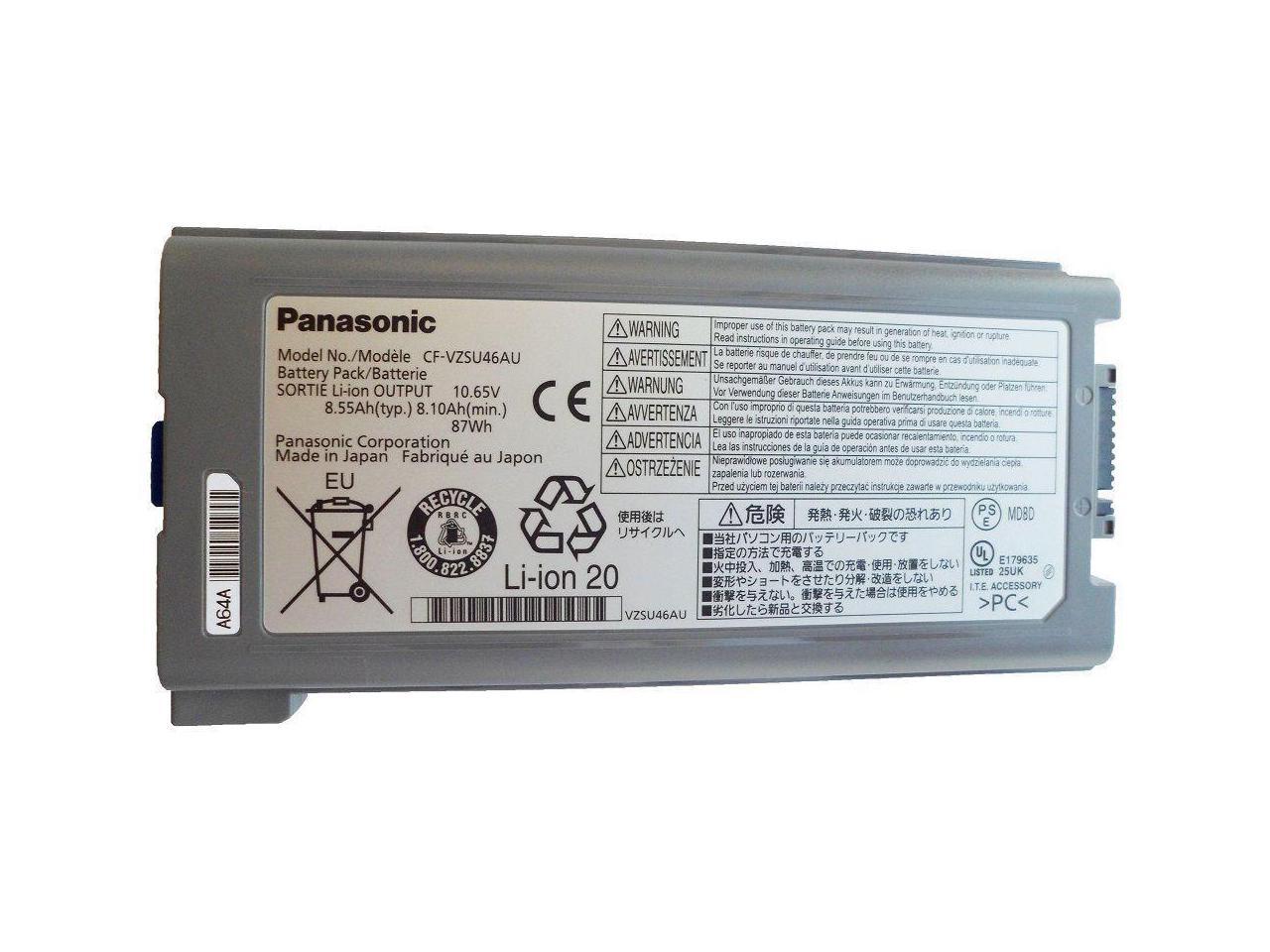 CF-VZSU46AU ENERGY+ BATTERY PANASONIC TOUGHBOOK CF-30 CF-31 SERIES 10.65V 9CELL 8100MAH