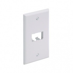 Placa de Pared Vertical Clásica, Panduit Salida Para 2 Puertos Mini-Com, Color Blanco Mate CFP2IW