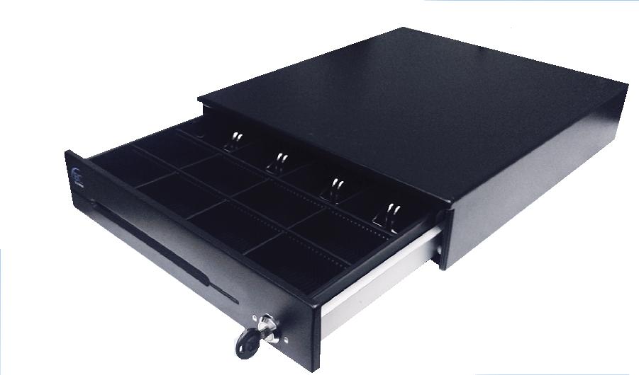 CAJON DE DINERO EC LINE EC-CD-50M NEGRO COMPARTIMENTOS BILLETES 4 / MONEDAS 8