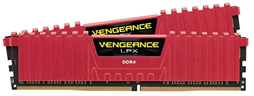 CORSAIR VENGEANCE LPX 16GB (2x8GB) DDR4 DRAM 2400MHz (PC4-19200) C14 MEMORIA KIT - ROJO (CMK16GX4M2A2400C14R)