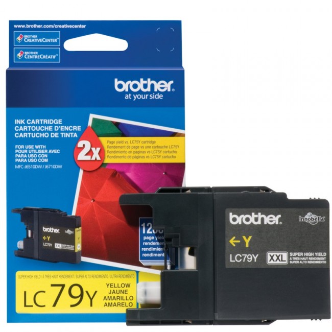 CARTUCHO DE TINTA BROTHER AMARILLO LC79Y CON RENDIMIENTO DE 1200 PGINAS