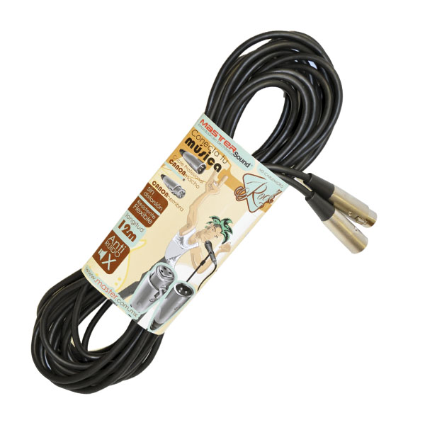 MASTER CABLE PARA MICROFONO CON CONECTORES CANON PLUG 6.3mm / 12 M