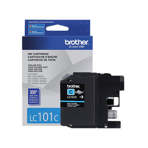 CARTUCHO DE TINTA BROTHER LC101C CYAN RENDIMIENTO DE 300 PAG P/J870DW/