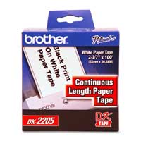 ROLLO DE PAPEL BROTHER CON ADHESIVO CONTINUA 62 MM X 30.4 M (DK2205)