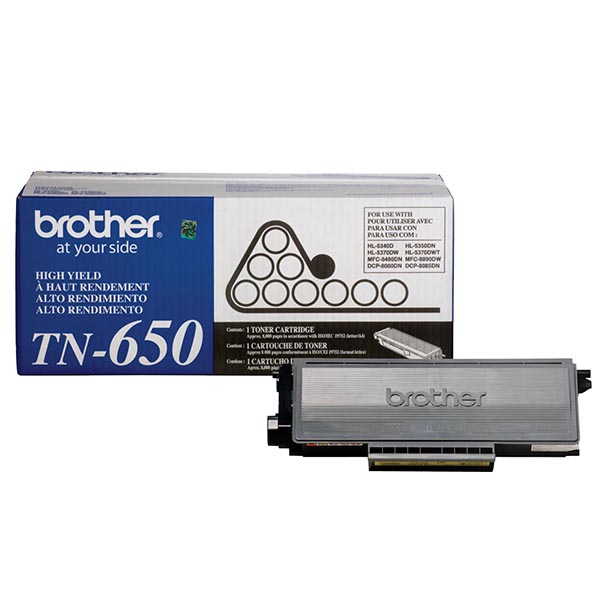 TONER BROTHER TN650 NEGRO 8,000 PAGINAS ALTO RENDIMIENTO P/DCP8080DN