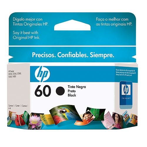 CARTUCHO HP 60 NEGRO PARA D1660/2660 F4400 (CC640WL)