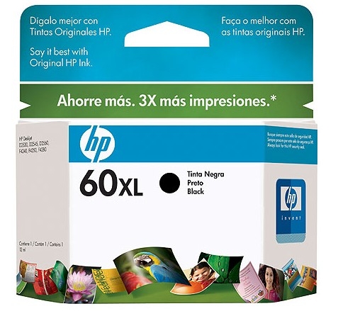 CARTUCHO HP 60XL NEGRO PARA D1660/2660 F4400 (CC641WL)